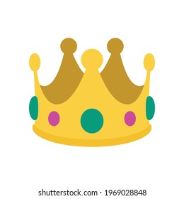 Crown emoji vector flat design