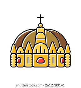 crown emperor byzantine color icon vector. crown emperor byzantine sign. isolated symbol illustration
