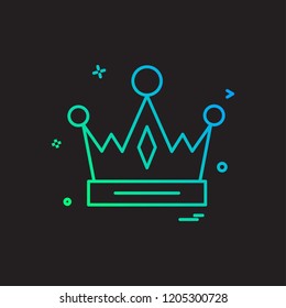 Crown empire king icon vector design