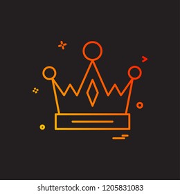 Crown empire king icon vector design