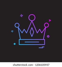 Crown empire king icon vector design
