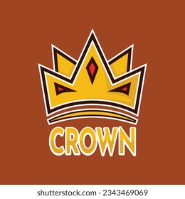 Crown esport mascot logo design idea