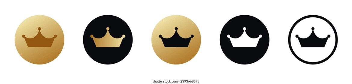 Crown exclusive user icon. Premium member pass. Exclusive user card tag.
