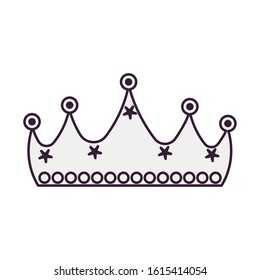 crown fairytale object isolated icon vector illustration design