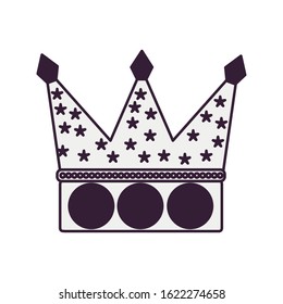 crown fairytale object isolated icon vector illustration design