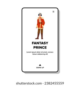 crown fantasy prince vector. king vintage, girl, old young crown fantasy prince web flat cartoon illustration