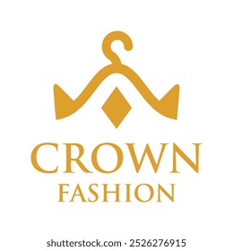 crown fashion flat minimalist logo design