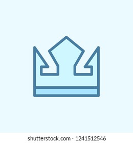 crown field outline icon. Element of 2 color simple icon. Thin line icon for website design and development, app development. Premium icon