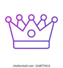 Crown Finance Related Vector Line Icon. Editable Stroke Pixel Perfect.