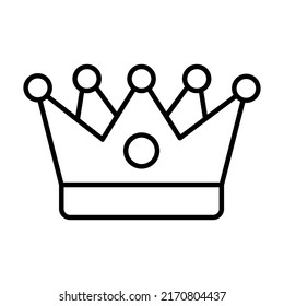 Crown Finance Related Vector Line Icon. Editable Stroke Pixel Perfect.