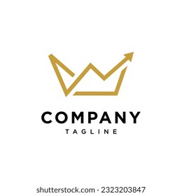 Crown financial logo icon vector template.eps