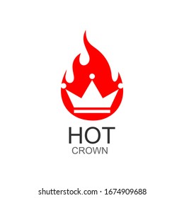 
Crown and fire logo design