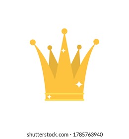 Crown flat, award icon, vector illustration isolated on white background