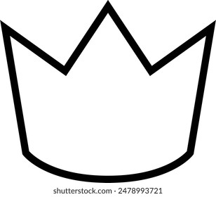 Icono de Vector negro plano de corona.