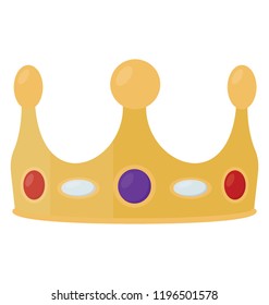 Crown Flat Colored Icon