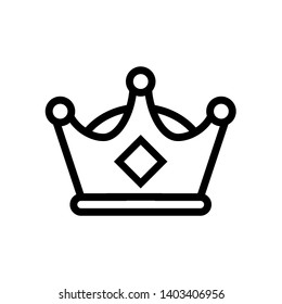 Crown Flat Design Icon Vector