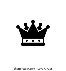 Crown flat icon. Editable vector 64x64 Pixel. 