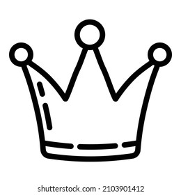 Crown Flat Icon Isolated On White Background