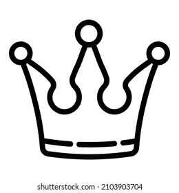 Crown Flat Icon Isolated On White Background