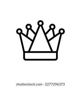 Ilustración del logotipo del icono de Crown Flat. Conjunto de iconos medievales. Adecuado Para Diseño Web, Logotipo, Aplicación.