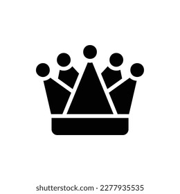 Ilustración del logotipo del icono de Crown Flat. Conjunto de iconos medievales. Adecuado Para Diseño Web, Logotipo, Aplicación.
