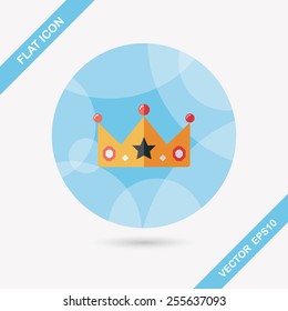 crown flat icon with long shadow,eps10