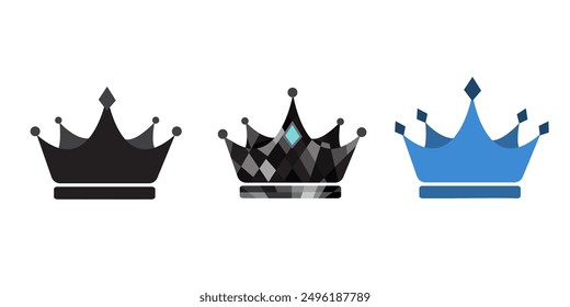 Crown Flat Icon. Pixel Perfect. For Mobile and Web.