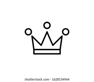 Crown flat icon. Single high quality outline symbol for web design or mobile app.  Crown thin line signs for design logo, visit card, etc. Outline pictogram EPS10