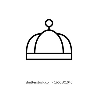 Crown flat icon. Single high quality outline symbol for web design or mobile app.  Crown thin line signs for design logo, visit card, etc. Outline pictogram EPS10
