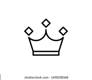 Crown flat icon. Single high quality outline symbol for web design or mobile app.  Crown thin line signs for design logo, visit card, etc. Outline pictogram EPS10