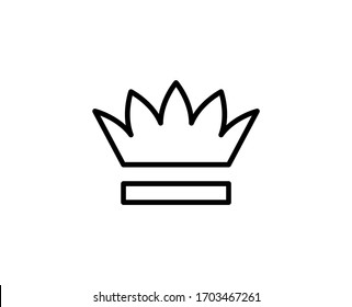 Crown flat icon. Single high quality outline symbol for web design or mobile app.  Crown thin line signs for design logo, visit card, etc. Outline pictogram EPS10
