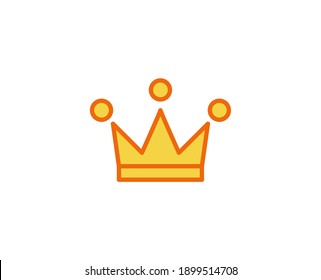 Crown flat icon. Thin line signs for design logo, visit card, etc. Single high-quality outline symbol for web design or mobile app. Marketing outline pictogram.