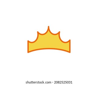 Crown flat icon. Thin line signs for design logo, visit card, etc. Single high-quality outline symbol for web design or mobile app. Marketing outline pictogram.