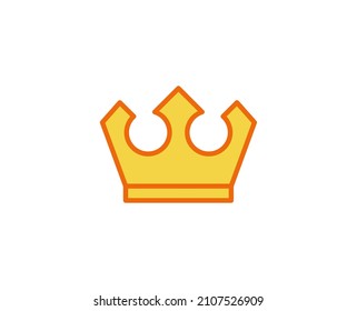 Crown flat icon. Thin line signs for design logo, visit card, etc. Single high-quality outline symbol for web design or mobile app. Marketing outline pictogram.