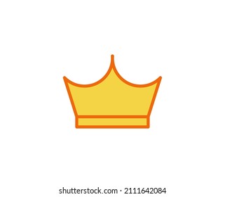 Crown flat icon. Thin line signs for design logo, visit card, etc. Single high-quality outline symbol for web design or mobile app. Marketing outline pictogram.