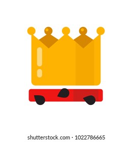 Crown flat icon. Vector scalable graphic. 
