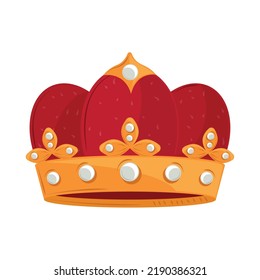 crown flat icon white background