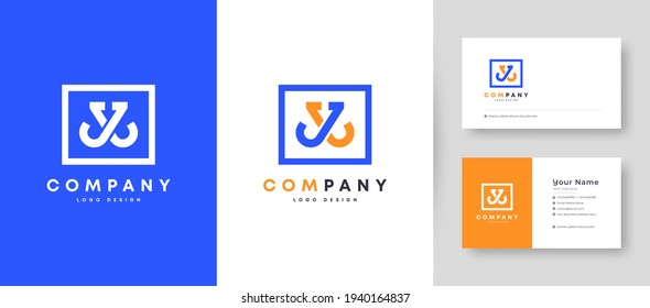 Crown Flat Minimal Initial J, JJ, and JL Letter Logo With Premium Business Card Design Vector Template for Your Company Business