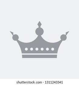 Crown flat minimal single icon