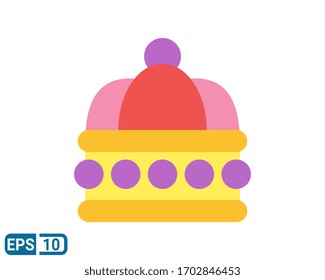 Icono de estilo plano coronado aislado en fondo blanco. Símbolo de corona para el diseño de su sitio web, logotipo, aplicación, UI. Ilustración del vector, EPS10.