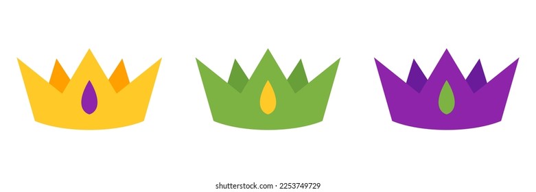 Crown in flat style isolated