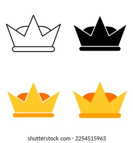 Crown in flat style isolated
