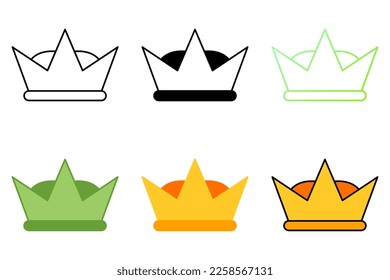 Crown in flat style isolated
