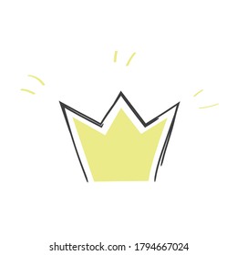 Crown in flat style. Vector illustration.