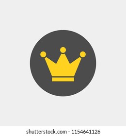 Crown flat vector icon