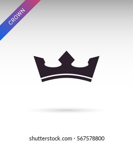 Crown flat vector icon