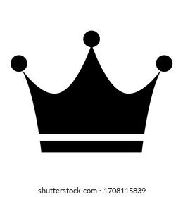 Icono de vector plano coronado aislado en fondo blanco. Objeto de ilustración de signo King