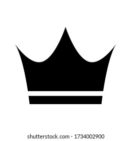 Crown flat vector icon isolated on white background. King sign illustration object