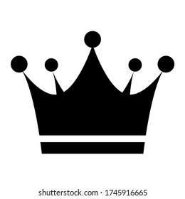 Crown flat vector icon isolated on white background. King sign illustration object