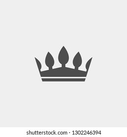 Crown flat vector icon. Leader flat vector icon